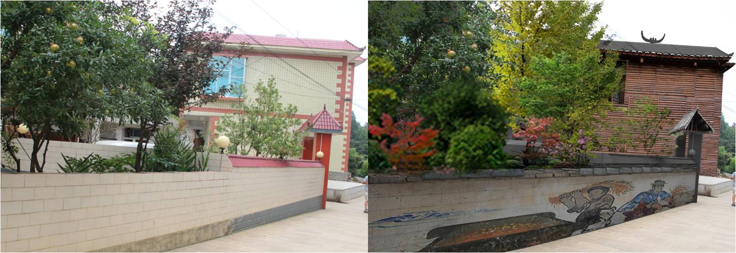 假山景观仿木设计图片